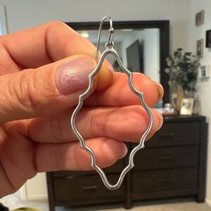 Silver Geometric Dangle Earrings